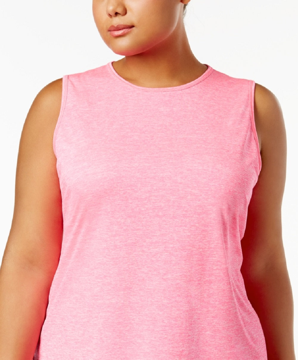 ID Ideology Regata feminina com decote em V e costas abertas, rosa, tamanho 2X