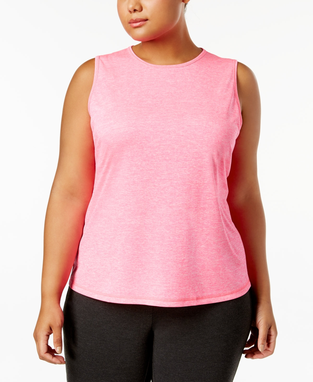 ID Ideology Regata feminina com decote em V e costas abertas, rosa, tamanho 3X