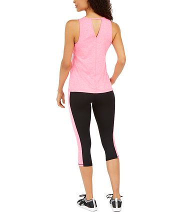 ID Ideology Regata Feminina Essentials Mesclada com Costas Abertas Rosa Tamanho Grande