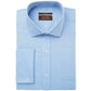Camisa social masculina Tasso Elba Classic Fit, sem passar a ferro, com punho francês, azul, tamanho 34-35