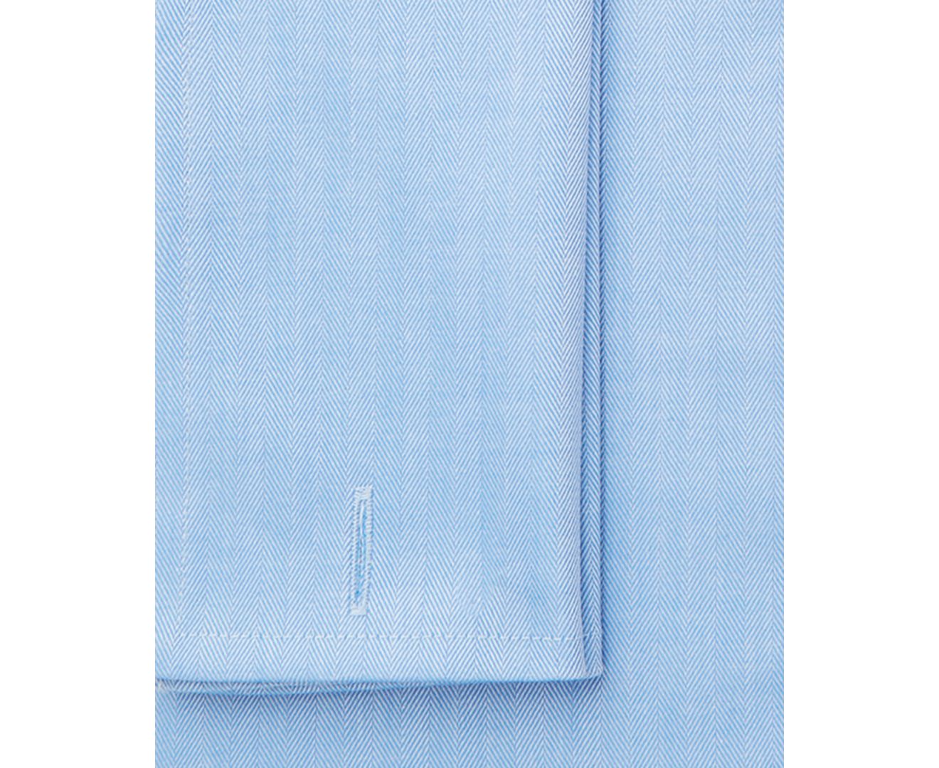 Camisa social masculina Tasso Elba Classic Fit, sem passar a ferro, com punho francês, azul, tamanho 34-35