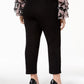 Calça feminina Alfani Plus com tachas no tornozelo, preta, tamanho 20W