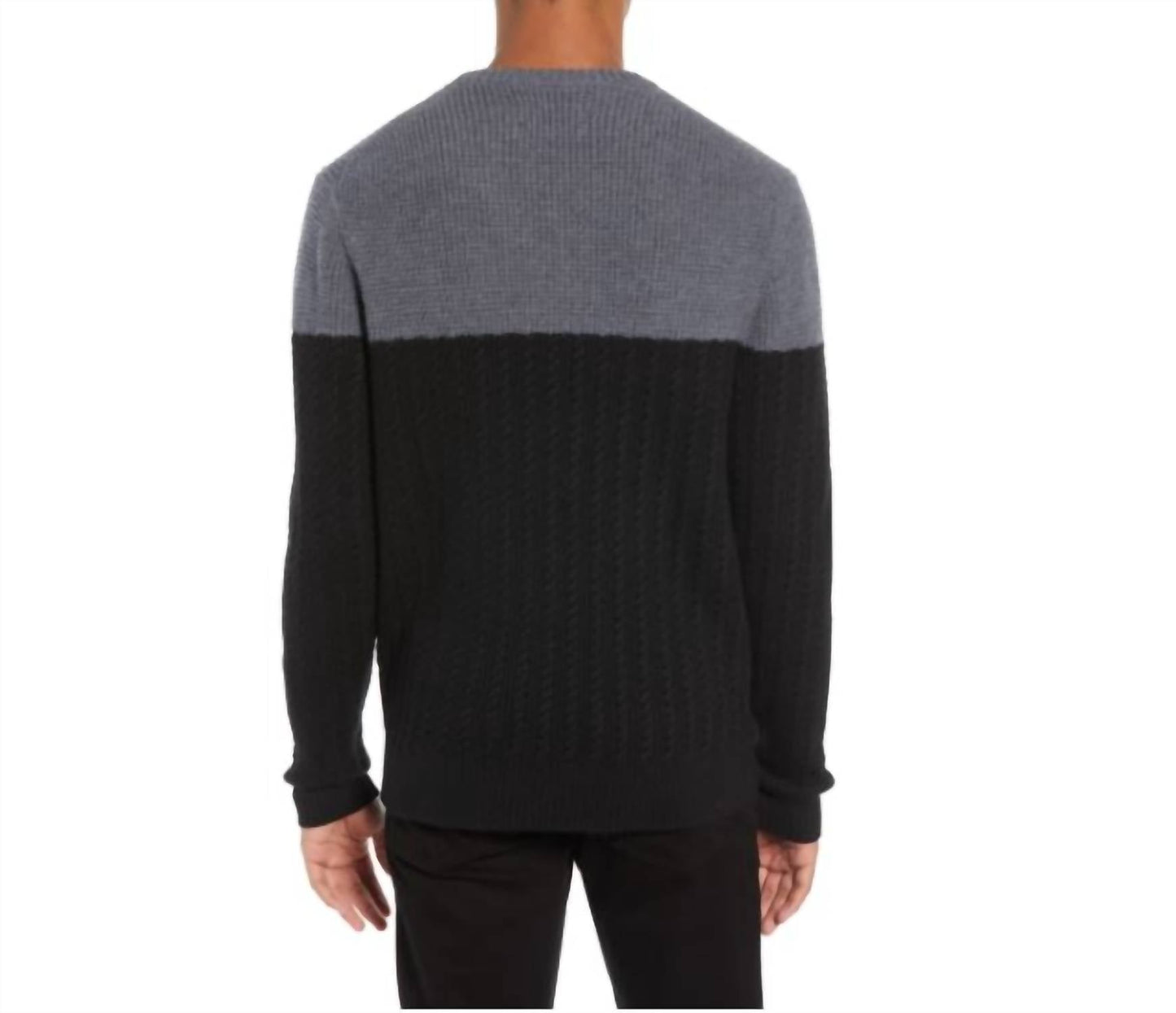 Nordstrom - Color Block Merino Wool Cable Knit Mens Sweater