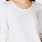 Blusa feminina Maison Jules com decote redondo, branca, tamanho extragrande