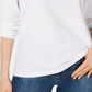 Blusa feminina Maison Jules com decote redondo, branca, tamanho extragrande
