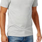 Camiseta básica de algodão masculina Club Room - cinza, tamanho médio