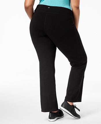 Calça de ioga ativa ID Ideology Flex Stretch feminina, preta, tamanho 2X