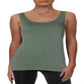 Blusa sem mangas com decote redondo Maison Jules feminina, verde, tamanho grande