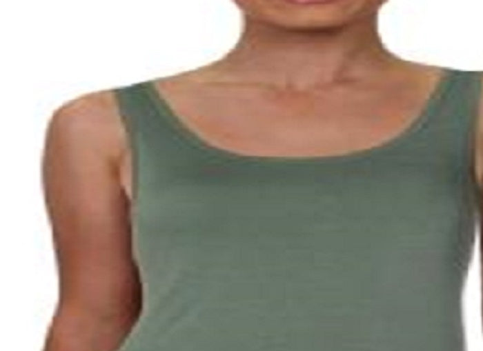 Blusa sem mangas com decote redondo Maison Jules feminina, verde, tamanho grande