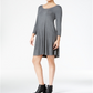 Vestido rodado feminino Style &amp; Co cinza tamanho pequeno M