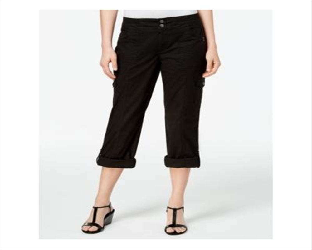 Calça Capri Feminina Style &amp; Co Preta Tamanho 4