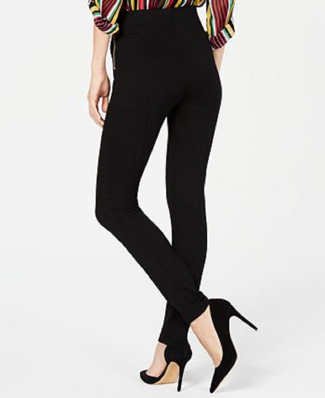 Calça skinny feminina de cintura alta da INC International Concepts, preta, tamanho 0