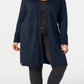 Jm Collection Plus Size Cardigan Duster com cadarço e punhos, azul, tamanho 1X
