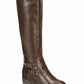Botas de montaria femininas estilo &amp; co Milah com bico amendoado e cano alto, marrom, tamanho 9 M
