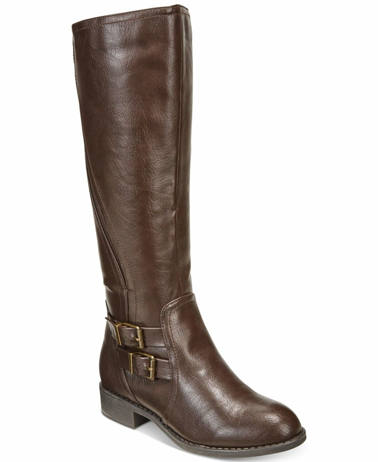 Botas de montaria femininas estilo &amp; co Milah com bico amendoado e cano alto, marrom, tamanho 9 M