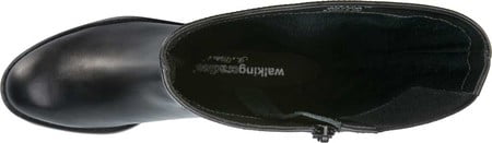 Bota feminina Walking Cradles com cano médio, preta, tamanho 7 WW (EE)