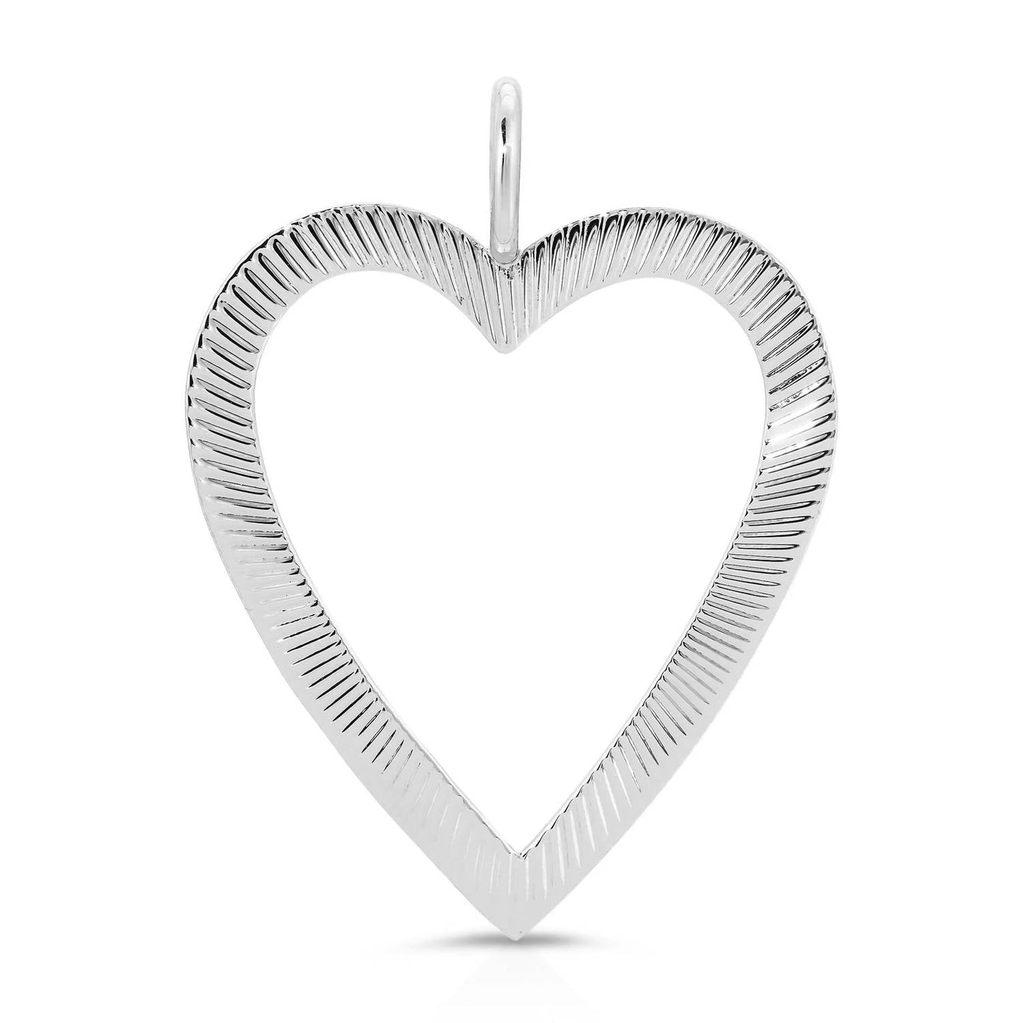 Eklexic - Women's Large Haze Open Heart Pendant