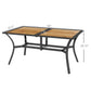 Stable Faux Wood Rectangle Outdoor Dining Table