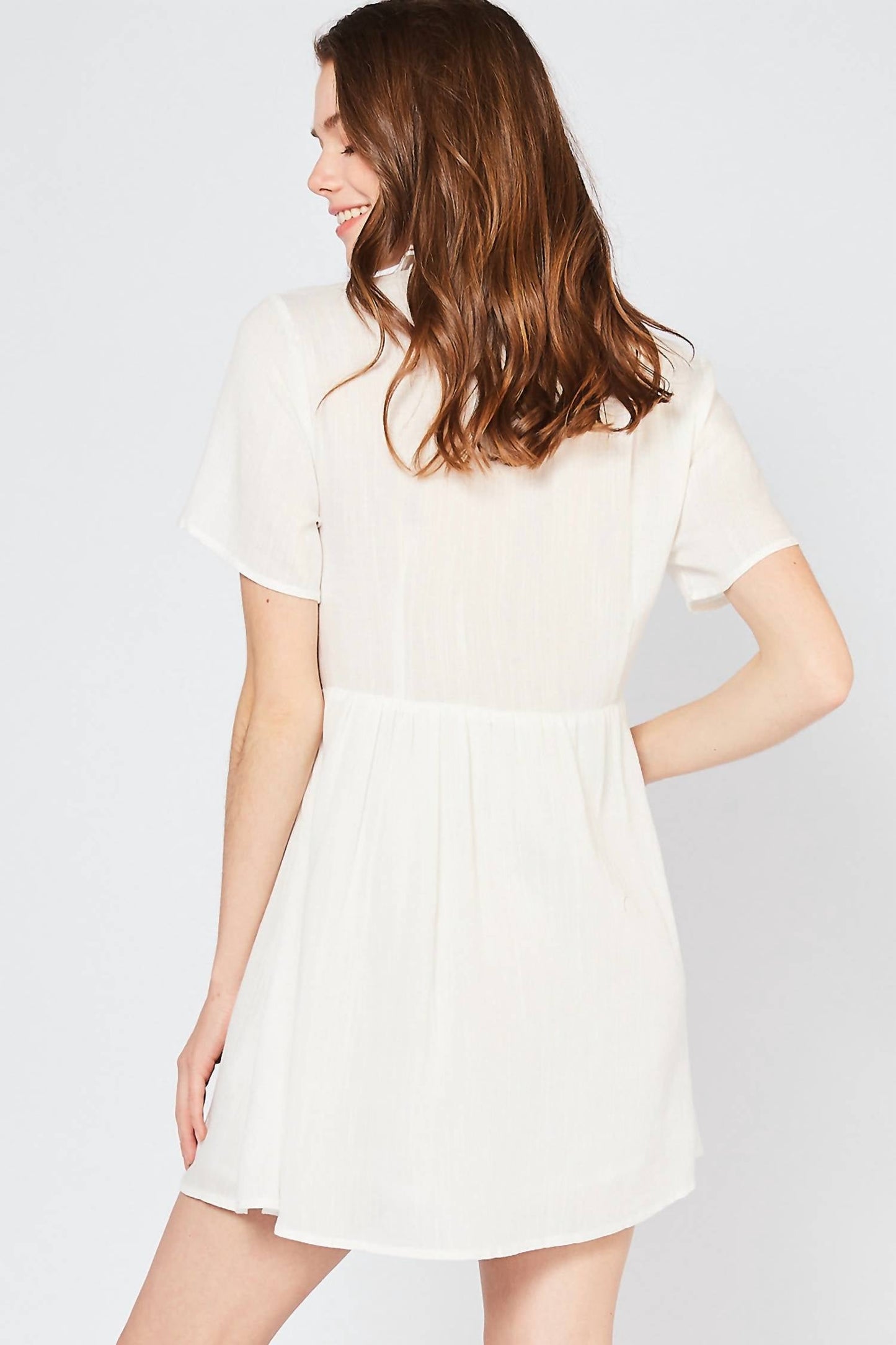 Entro - Embroidered & Tassel Mini Dress