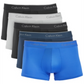 Calvin Klein Shorts Masculinos Stretch Cinza Tamanho Grande - Pacote com 5