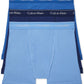 Cuecas Boxer Calvin Klein Classics Masculinas, Pacote com 3, Azul, Tamanho X-G