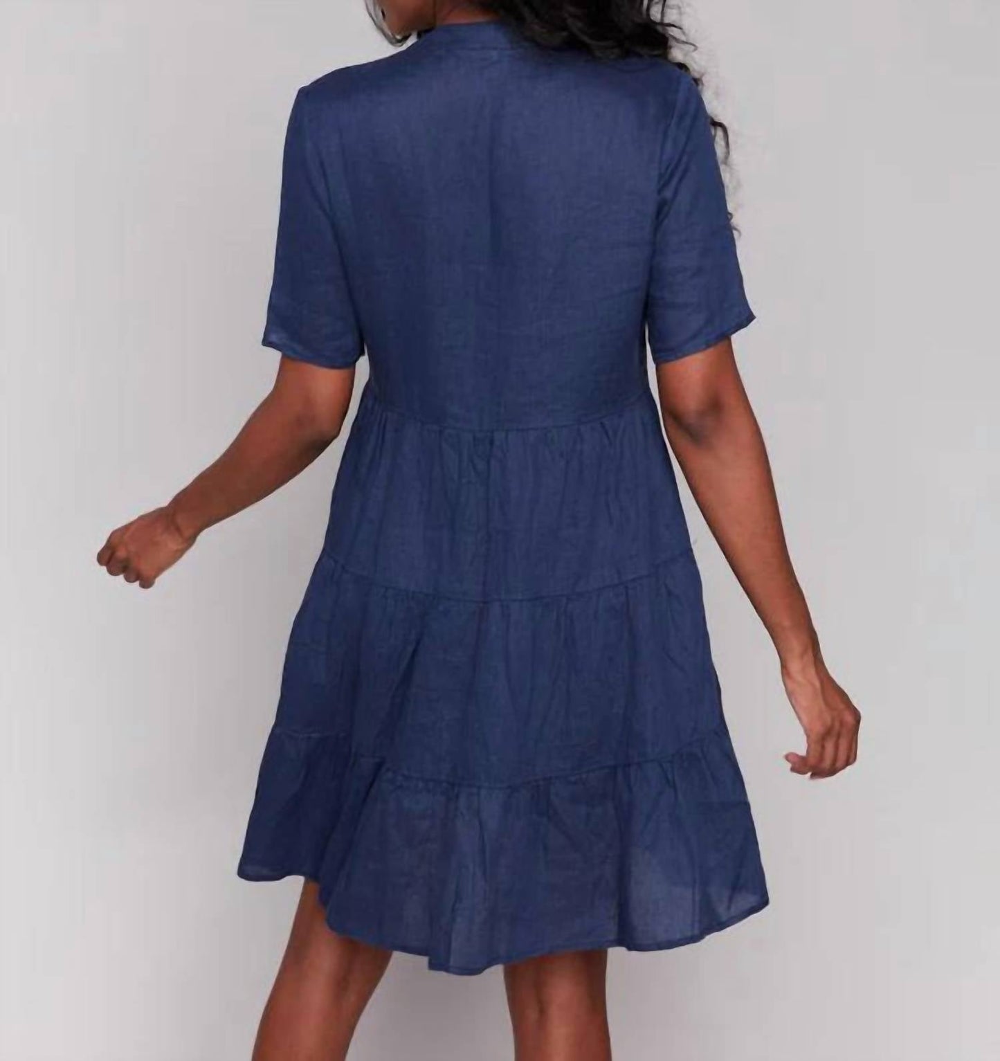 Charlie B - Tiered Linen Blend Dress