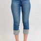 Trendsi - Women's Judy Blue Full Size Skinny Cuff Capris Jeans With Pockets Plus Size