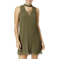 Vestido de festa feminino BCX com alças e decote gargantilha, verde, tamanho pequeno