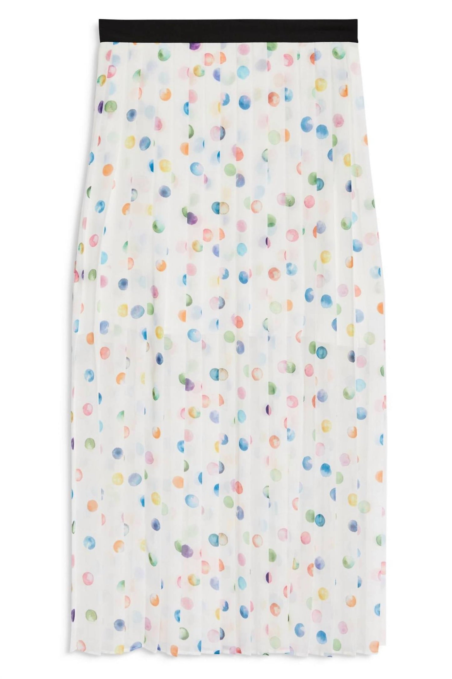 Topshop - Pleated Polka Dot Skirt
