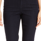 Jeans feminino estilo &amp; co com controle de barriga, perna justa, preto, tamanho 16, pequeno
