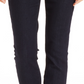 Jeans feminino estilo &amp; co com controle de barriga, perna justa, preto, tamanho 16, pequeno