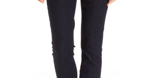 Jeans feminino estilo &amp; co com controle de barriga, perna justa, preto, tamanho 16, pequeno