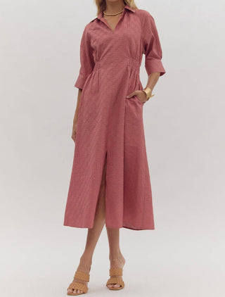 Entro - Vestido Midi com Gola