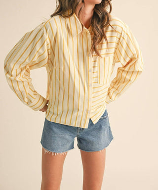 &amp;Merci - Blusa listrada de narciso