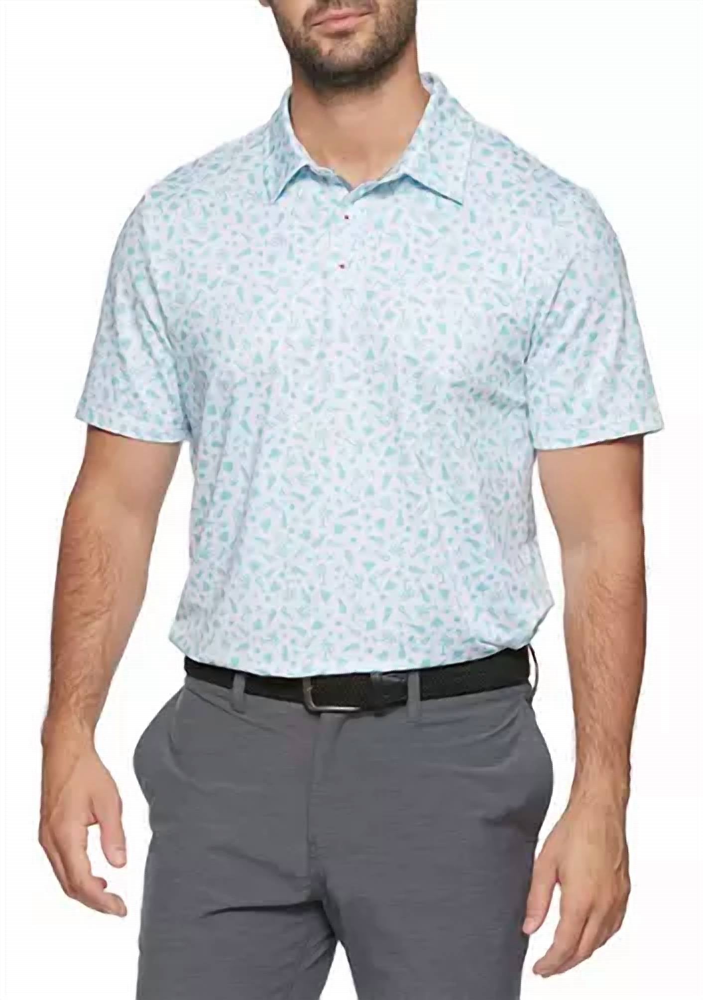 Flags & Anthem - Sunnyvale Island Print Polo Shirt