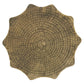 Drum Accent Side Table, Stylish Scalloped Design