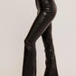 Free People - Women's Vegan Leather Slit Boot Cut Pants