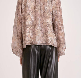 Elan - Sawyer Snakeskin Blouse
