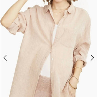 Hatch - Boyfriend Petal Gingham Cotton Shirt