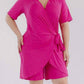 Karen T Design - Modern Wrap Romper With Tie Waist