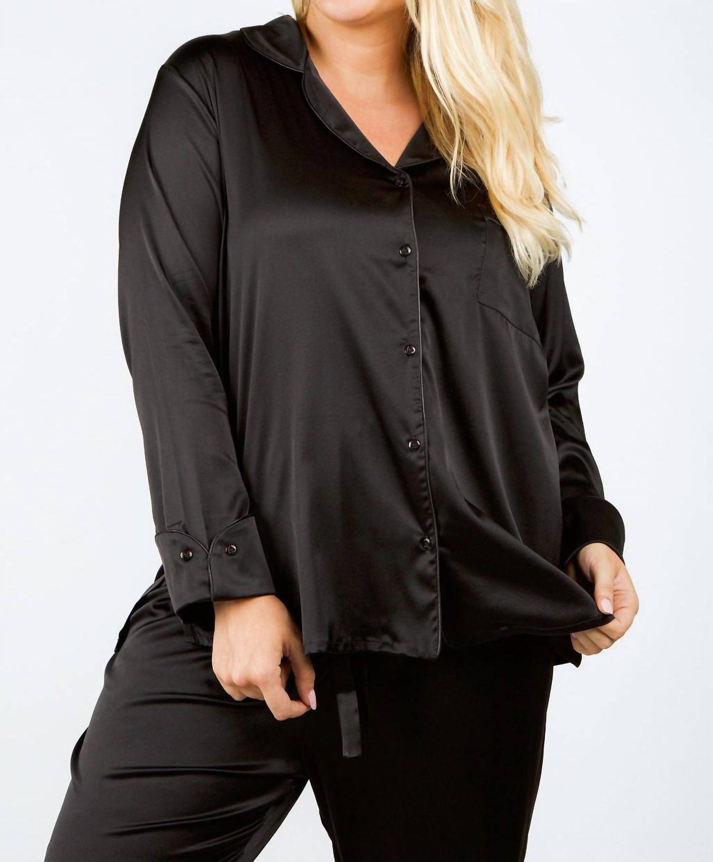 Isayes - Silk Pajama Set - Plus