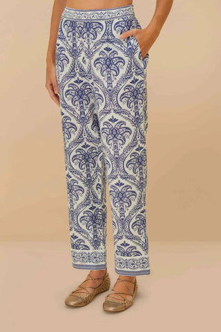 Farm Rio - BLUE TROPICAL CAMEO PAJAMA PANTS