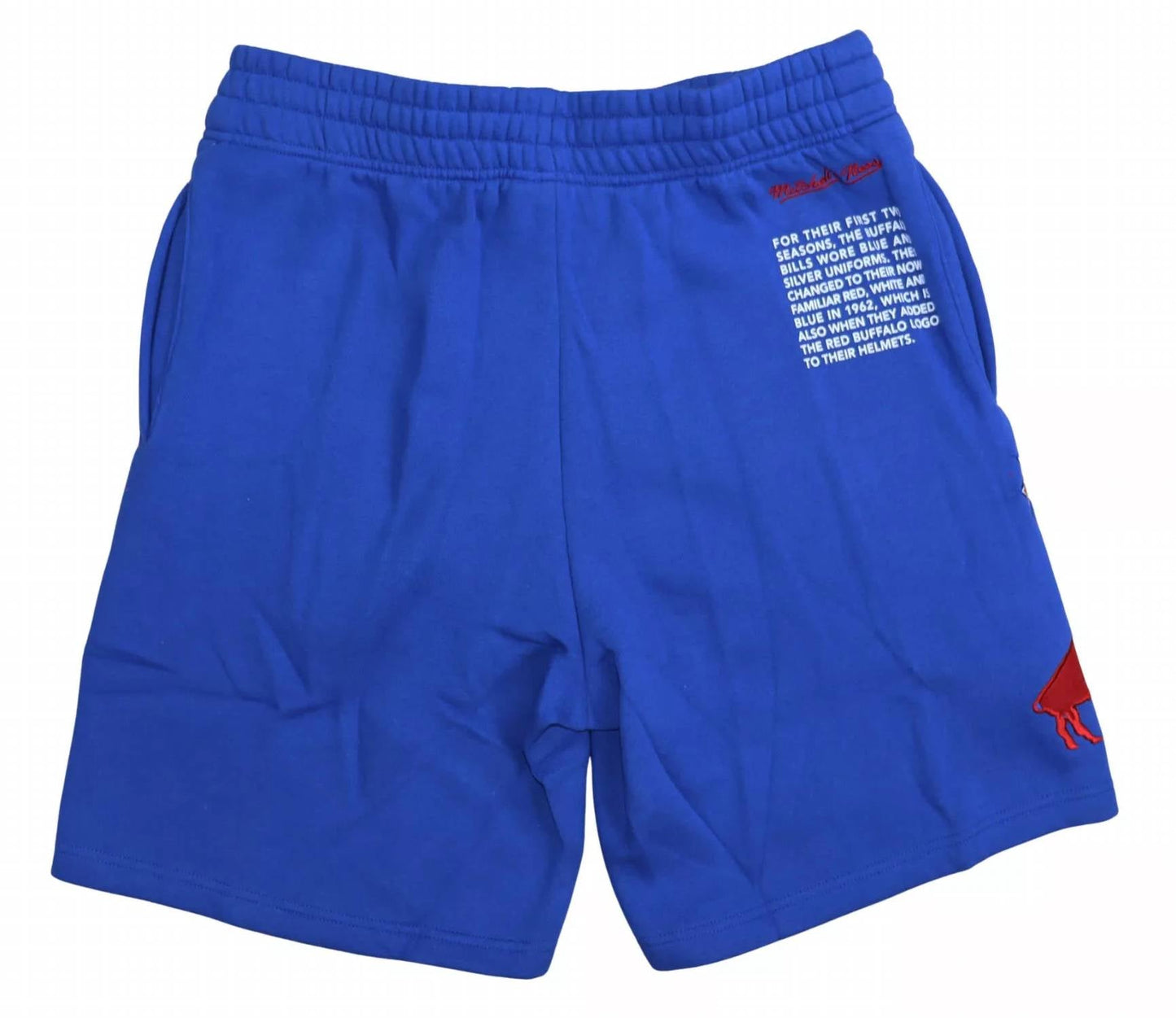 Mitchell & Ness - Men's Buffalo Bills Nfl Throwbacks Fleece Retro Style Shorts