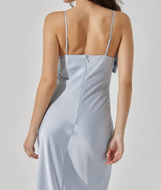 Astr - Satin Bow Midi Dress