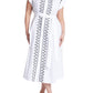 ELOQUII Women's Plus Size Embroidered Midi Dress - 18, Bright White