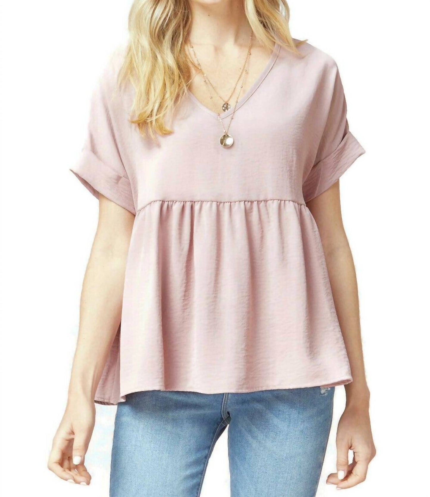 Entro - Textured Babydoll Top