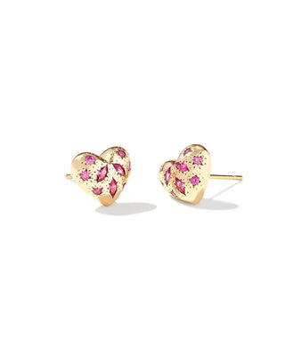 Kendra Scott - Women's Holland Gold Heart Stud Earrings