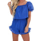 Day + Moon - Country Cutie Gingham Crop Top And Short Set