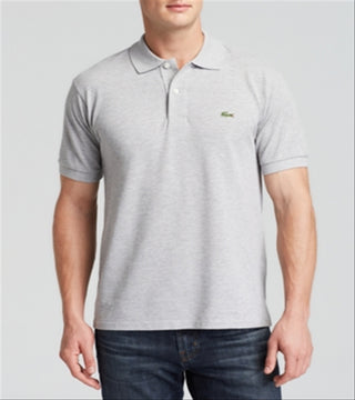 Lacoste Men's Classic Short Sleeve Chine Pique Polo Shirt Grey Size XL
