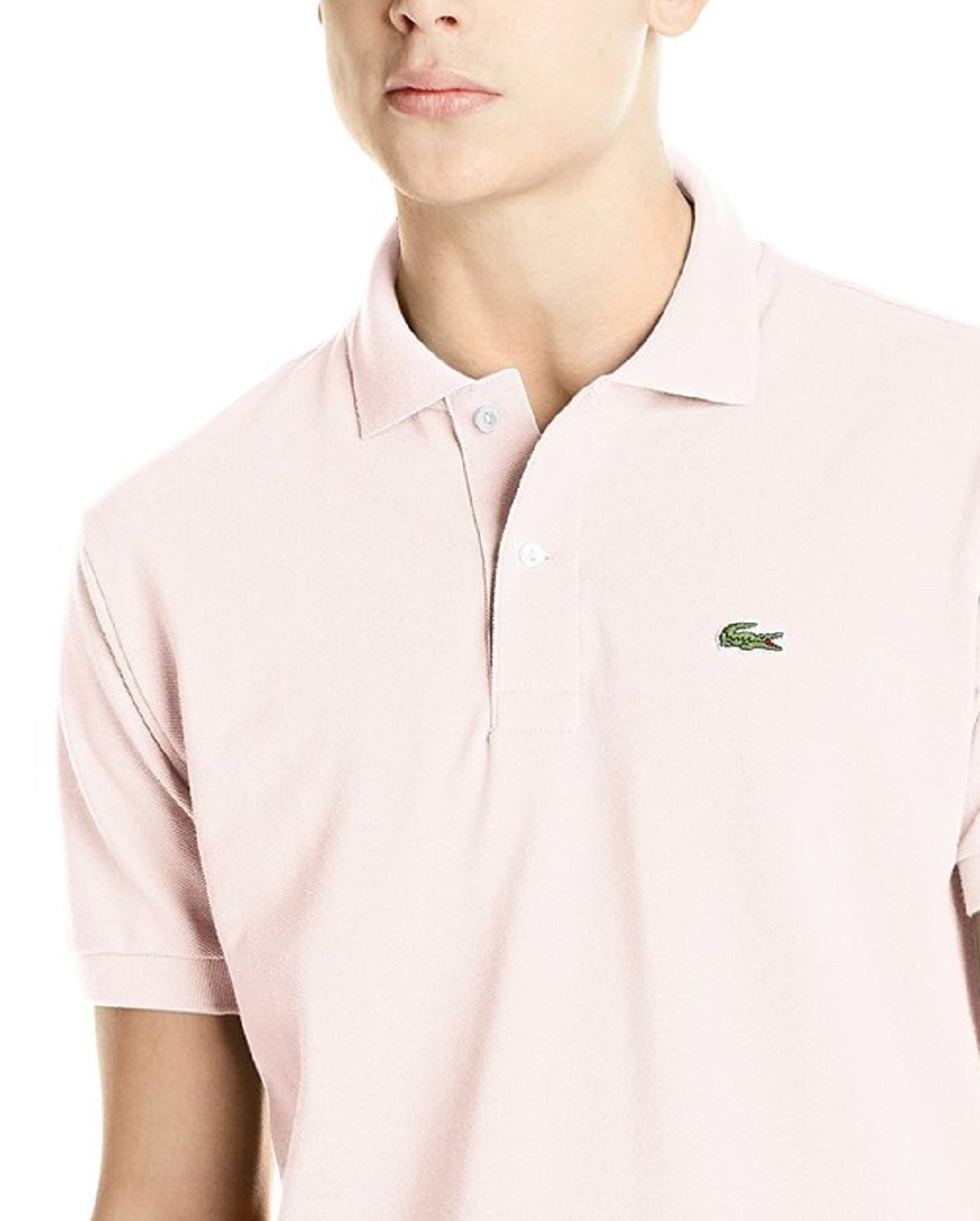Camisa polo masculina Lacoste Classic Piquet manga curta rosa tamanho 7